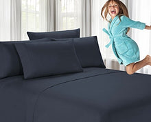 Load image into Gallery viewer, Swift Home Luxury Bedding Collection, Ultra-Soft Brushed Microfiber 6-Piece Bed Sheet Sets, Extremely Durable - Easy Fit - Wrinkle Resistant - (Includes 2 Bonus Pillowcases), Queen, Navy
