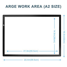 Load image into Gallery viewer, LitEnergy A2 LED Light Box, Light Table 14.9" x 21.8" Visual Work Area Light Pad for Tracing
