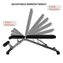 Load image into Gallery viewer, Urchin Adjustable Strength Training Bench for Full Body Multi-Functional Workout Exercise Dumbbell Bench Press Work Out GYM Weight Entryway Bench
