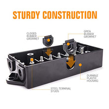 Load image into Gallery viewer, MICTUNING 7 Way Electrical Trailer Junction Box - 7 Gang Trailer Wire Connection Box Weatherproof for Rewiring Camper RV Caravans Boat Light 7 Way Trailer Wire Connectors
