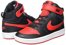 Load image into Gallery viewer, Nike Court Borough MID Basketball Shoe - Kids' Black/University Red-White 2
