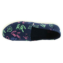 Load image into Gallery viewer, TOMS Kids Girl's Alpargata (Little Kid/Big Kid) Navy Electric Love Print/Glow in The Dark 4 Big Kid
