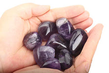 Load image into Gallery viewer, ZenQ 1/2 lb Tumbled Amethyst Stones for Wicca, Reiki, and Energy Crystal Healing, Natural Amethyst Crystal from Brazil
