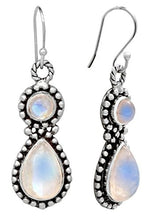 Load image into Gallery viewer, Moonstone Solid 925 Sterling Silver Drop Dangle Earrings
