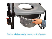Load image into Gallery viewer, NOVA Medical Products Drop Arm (for Easy User Transfer) Transport Chair Commode, Rolling with Locking Wheels &amp; Removable Padded Seat, Hammertone
