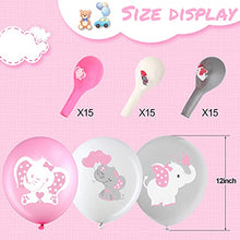 Load image into Gallery viewer, 45 Pieces 12 Inch Elephant Latex Balloon Little Peanut Baby Shower Elephant Balloon for Baby Boy Girl Elephant Animal Themed Birthday Party Supplies Indoor Outdoor Decor (Pink)

