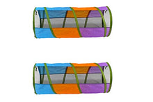 Load image into Gallery viewer, Playz 5-Piece Kids Pop up Play Tent Crawl Tunnel and Ball Pit with Basketball Hoop Playhouse for Boys, Girls, Babies, and Toddlers (Purple, Orange, Yellow, Red, Blue)
