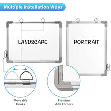 Load image into Gallery viewer, Small Dry Erase White Board, ARCOBIS 12" x 16" Magnetic Hanging Double-Sided Whiteboard for Wall, Portable Mini Easel Board for Kids Drawing, Kitchen Grocery List, Cubicle Planning Memo Board
