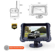 Load image into Gallery viewer, Digital Wireless Backup Camera System, 720P Reverse Camera Wireless with Infrared Night Vision and Wide Viewing Angles, 7 inch Wireless Monitor Split Screen for Trailer, RVs, Camper, 5th Wheel, etc
