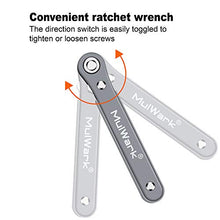 Load image into Gallery viewer, MulWark 20pc 1/4 Ultra Low Profile Mini Ratchet Wrench Close Quarters Screwdriver Set with High Torque - Right Angle EDC Tool with 90 Degree Mini Offset Reversible Drive Handle &amp; Multi Hex Bits Set
