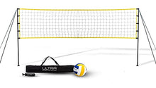 Load image into Gallery viewer, Ultra Sporting Goods Volleyball Net - Includes 32x3 Feet Regulation Size Net, 8.5-Inch PU Volleyball, Carrying Bag, Boundary Lines, Steel Poles &amp; Pump - Height Adjustable for Men, Women &amp; Co-Ed Games
