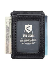 Load image into Gallery viewer, Dockers Men's Front Pocket Wallet, Dark Black, One Size
