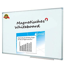 Load image into Gallery viewer, Lockways Magnetic Dry Erase Board - Magnetic Whiteboard/White Board 36 x 24 Inch, 1 Dry Erase Markers, 2 Magnets for School, Home, Office
