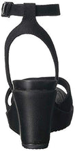 Load image into Gallery viewer, Crocs Women's Leigh II Cross-Strap Ankle Wedges Sandal, Black/Black, 4
