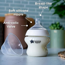 Load image into Gallery viewer, Tommee Tippee Closer To Nature Baby Bottles Slow Flow Breast-Like Nipple With Anti-Colic Valve (9oz, 4 Count)
