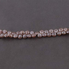 Load image into Gallery viewer, BEADS GEMSTONE 1 Strand Chocolate Moonstone Silver Coated Faceted Briolettes - Heart Shape Beads 9mm-10mm 9 Inches Code-HIGH-5510
