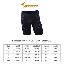 Load image into Gallery viewer, Sportneer Men's Cycling Shorts Biking Bike Bicycle Pants Half Pants 4D Coolmax Padded, Comfort, Breathable &amp; Absorbent Black
