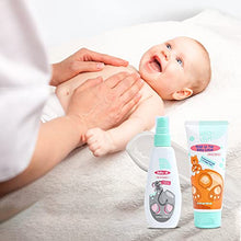 Load image into Gallery viewer, HAPPY BUM Baby Bath Gift Set Baby Set Newborn Gift Included Baby Wash, Bubble Bath, Diaper Rash Cream, Baby Lotion, Oil, Bottle Brush, Towel, Bib, Rattle Toy and Stroller Organizer, 10 Items
