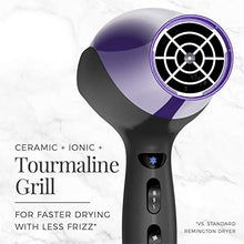 Load image into Gallery viewer, Remington D3190 Damage Protection Hair Dryer with Ceramic + Ionic + Tourmaline Technology, Purple
