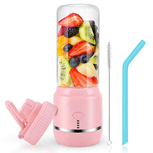Load image into Gallery viewer, Portable Blender, Personal Blender, Mini Juicer Cup USB Rechargeable and Personal Size Blender Smoothies akes,402ml,Fruit Juice, Mixer
