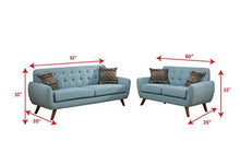 Load image into Gallery viewer, Major-Q Pxf6914 Modern Tufted Laguna Green Finish 2-Pcs Set with Love Seat and Sofa
