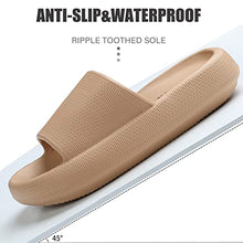 Load image into Gallery viewer, Cloud Slides for Women Men Quickly Dry Non-Slip Pillow Sandals, Soft Thick Sole Indoor and Outdoor Shower Slippers
