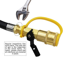 Load image into Gallery viewer, MCAMPAS 12FT 1/4" Quick Connect Fittings Propane Hose with Elbow Adapter Converter for 17" and 22" Blackstone Tabletop Camper Grill Hook Up RV Motorhomes
