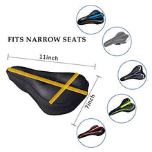 Load image into Gallery viewer, Karetto Bike Gel &amp; Foam Seat Cover Excercise Bicycle Saddle Cover with Drawstring, Rain and Dust Resistant，Reflective Band Bandanas ，Soft Cover for Mountain, Road and Cruiser Bikes…

