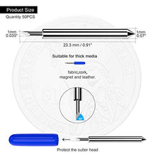 Load image into Gallery viewer, Hadwoer 50PCS 60 Degree Deep Cut Replacement Blades Compatible with Cricut Explore Air 2/3/Maker Expression, This Deep Point Cut Blade is Perfect for Cutting Thick Vinyl Fabrics
