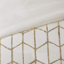 Load image into Gallery viewer, Intelligent Design Raina Duvet Cover Set, Twin/Twin XL, Ivory/Gold
