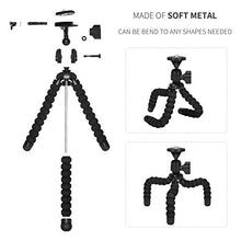 Load image into Gallery viewer, Mini Cell Phone Flexible Tripod Holder, ZTON Adjustable Mobile Phone Mount, Universal Octopus Stand for iPhone, Samsung, Camera (S-Black)

