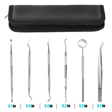 Load image into Gallery viewer, Dental Tools Stainless Steel Dental Pick Dental Floss Dental Hygiene Tool Set Tooth Scraper Plaque Tartar Remover Dental Tweezers Gum Floss for Personal Oral Care &amp; Pet Use (6 Pack)
