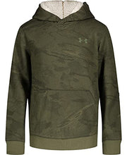 Load image into Gallery viewer, Under Armour Boys' Outdoor Hoodie, Large Front Pocket, Quick-Drying &amp; Lightweight, Marine Od Green, Medium
