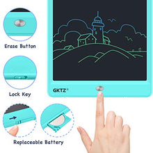 Load image into Gallery viewer, GKTZ LCD Writing Tablet for Kids 10 inch Electronic Drawing Pads Doodle and Scribbler Boards for Boys and Girls Learning Handwriting Painting and Notes Board Gifts for Children Ages 3+ Blue
