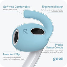 Load image into Gallery viewer, Gcioii 3 Pairs AirPods 3 Ear Hooks Covers [Added Storage Pouch] Anti Slip Wings Ear Covers, Grip Tips Accessories Compatible with Apple AirPods 3rd Generation (Lake Blue, Medium)
