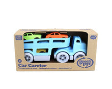 Load image into Gallery viewer, Green Toys Car Carrier, Blue - Pretend Play, Motor Skills, Kids Toy Vehicle. No BPA, phthalates, PVC. Dishwasher Safe, Recycled Plastic, Made in USA.
