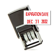 Load image into Gallery viewer, Self Inking Rubber Stamp, Phrase with Date, Refillable Office Supply Business Stamps (Expiration Date)
