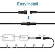 Load image into Gallery viewer, ALITOVE 3 Pin Electrical Connector 18AWG IP65 Male Female ALT-Connector 6in/15cm Extension Cable Compatible with ASIN B0923SDR5T B0923TKHY4 B0923S8Y4C B0923TN5GV for WS2811 LED Pixel Lights (5 Pairs)
