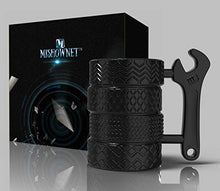 Load image into Gallery viewer, MISHOWNET Tire Coffee Tea Mug Gift for Car Lovers Mechanics Car Enthusiasts Christmas Gifts for Man Birthday Gift
