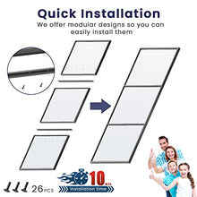Load image into Gallery viewer, SMARTSTANDARD 42in x 84in Glass Sliding Barn Door with 7ft Top Mount Barn Door Hardware Kit &amp; Soft Close Mechanism, Interior Clear Tempered Glass Carbon Steel Frame, Easy to Assemble

