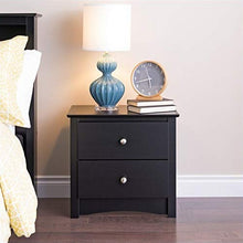 Load image into Gallery viewer, Home Square Contemporary 3 Piece Bedroom Set with Bedroom Dresser and 2 Piece 2-Drawer Nightstand in Black
