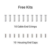 Load image into Gallery viewer, LSSH 10PCS Bike Brake Cable, Bicycle Brake Cable, Brake Cables for Bicycles,Mountain Bike and Road Bike, Bike Brake Cable Kit,Including 10 Cable End Crimps, 10 End Ferrules
