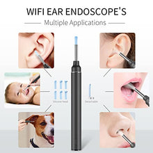 Load image into Gallery viewer, Ear Wax Removal Ear Wax Camera Cleaner Wireless Ear Otoscope with Light Earwax Cleaner Ear Wax Removal Tool for Kids, Adults &amp; Pets
