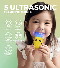 Load image into Gallery viewer, Electric Toothbrush Kids, Kids Toothbrush Electric, Kids Electric Toothbrushes with 5 Ultrasonic Cleaning Modes, Waterproof Electric Toothbrush Kids with Smart Timer
