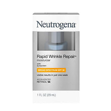 Load image into Gallery viewer, Neutrogena Rapid Wrinkle Repair Daily Retinol Anti-Wrinkle Moisturizer, Anti-Wrinkle Face &amp; Neck Retinol Cream with Hyaluronic Acid, Retinol &amp; Glycerin with SPF 30 Sunscreen, 1 fl. oz
