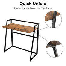 Load image into Gallery viewer, EUREKA ERGONOMIC Modern Folding Computer Desk Teen Student Dorm Study Desks 33-inch Teak Wood Fold up Desk, Easy to be Folded or Unfolded for Writing, Laptop Working and Crafting, Fits Home Office
