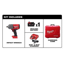 Load image into Gallery viewer, Milwaukee M18 FUEL 18-Volt Lithium-Ion Brushless Cordless 1/2 in. Impact Wrench with Friction Ring Kit with One 5.0Ah Batteries
