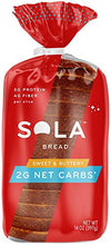 Load image into Gallery viewer, Sola Low Carb Sweet &amp; Buttery Variety Pack, 1 Sweet &amp; Buttery Bread, 1 Golden Wheat Hot Dog Buns, 1 Golden Wheat Hamburger Buns, (Pack of 3)

