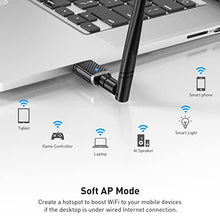 Load image into Gallery viewer, AC 1300M USB WiFi Adapter, 2.4G/5G Wireless WiFi Dongle For Windows 11 / 10/ 8/ 7/ XP Mac 10.7 to 10.15 Support Laptop Desktop PC Gaming

