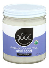 Load image into Gallery viewer, All Good Organic Coconut Oil Skin Food w/Lavender Essential Oil - Natural Moisturizing Skin Care - Non GMO - Vegan - 7.5 oz (Lavender)
